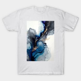 Azure Dreams - Abstract Alcohol Ink Resin Art T-Shirt